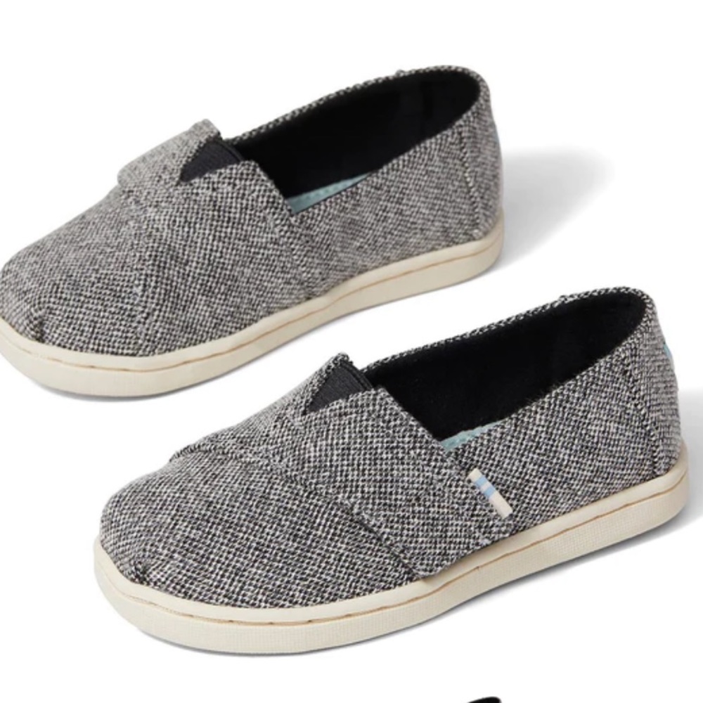 Toms Toddler Black Repreve Soft Heathered Knit Shoe, Size 10